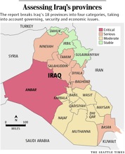 iraq unstable provinces